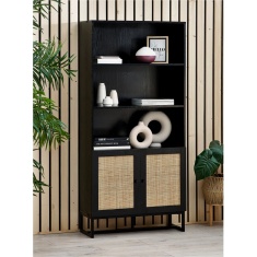 Julian Bowen Padstow Tall Bookcase - Black Julian Bowen Padstow Tall Bookcase - Black