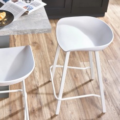Julian Bowen Renzo Bar Stool - White Julian Bowen Renzo Bar Stool - White