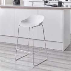 Julian Bowen Rocco Stool - White Julian Bowen Rocco Stool - White