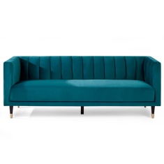 Julian Bowen Salma Scalloped Back 3 Seater - Teal Julian Bowen Salma Scalloped Back 3 Seater - Teal