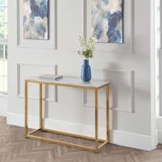 Julian Bowen Scala Console Table - Gold Julian Bowen Scala Console Table - Gold
