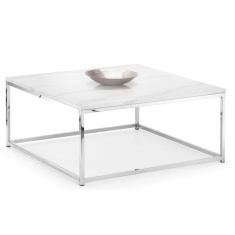 Julian Bowen Scala Marble Top Coffee Table - White Julian Bowen Scala Marble Top Coffee Table - White
