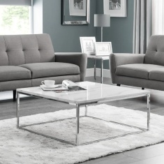 Julian Bowen Scala Marble Top Coffee Table - White Julian Bowen Scala Marble Top Coffee Table - White