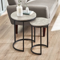 Julian Bowen Staten Round Nesting Side Tables Julian Bowen Staten Round Nesting Side Tables