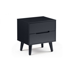Julian Bowen Alicia 2 Drawer Bedside - Anthracite Julian Bowen Alicia 2 Drawer Bedside - Anthracite
