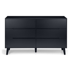 Julian Bowen Alicia 6 Drawer Wide Chest - Anthracite Julian Bowen Alicia 6 Drawer Wide Chest - Anthracite