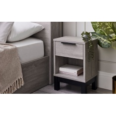 Julian Bowen Bali 1 Drawer Bedside - Grey Oak Julian Bowen Bali 1 Drawer Bedside - Grey Oak