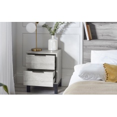 Julian Bowen Bali 2 Drawer Bedside - Grey Oak Julian Bowen Bali 2 Drawer Bedside - Grey Oak