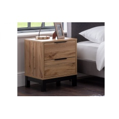 Julian Bowen Bali 2 Drawer Bedside - Light Oak Julian Bowen Bali 2 Drawer Bedside - Light Oak