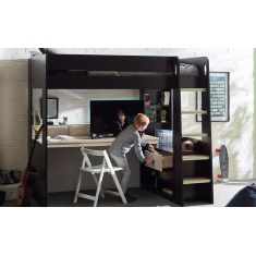 Julian Bowen Blaze Gaming Bunk Bed - Black & Pale Wood Julian Bowen Blaze Gaming Bunk Bed - Black & Pale Wood