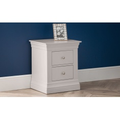 Julian Bowen Clermont 2 Drawer Bedside - Light Grey Julian Bowen Clermont 2 Drawer Bedside - Light Grey