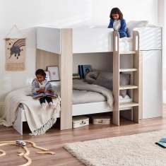 Julian Bowen Horizon Bunk Bed - Pale Wood & White Julian Bowen Horizon Bunk Bed - Pale Wood & White