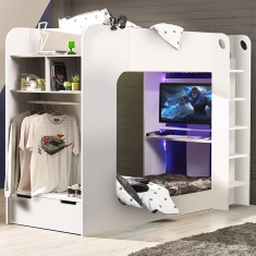 Julian Bowen Impact Gaming Bunk - White Julian Bowen Impact Gaming Bunk - White