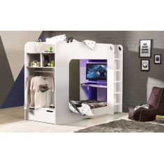 Julian Bowen Impact Gaming Bunk - White Julian Bowen Impact Gaming Bunk - White