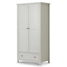 Julian Bowen Maine 2 Door Combination Wardrobe - Dove Grey Julian Bowen Maine 2 Door Combination Wardrobe - Dove Grey
