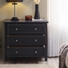 Julian Bowen Maine 3 Drawer Wide Chest - Anthracite Julian Bowen Maine 3 Drawer Wide Chest - Anthracite