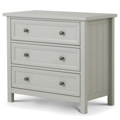Julian Bowen Maine 3 Drawer Wide Chest - Dove Grey Julian Bowen Maine 3 Drawer Wide Chest - Dove Grey