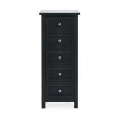 Julian Bowen Maine 5 Drawer Tall Chest - Anthracite Julian Bowen Maine 5 Drawer Tall Chest - Anthracite