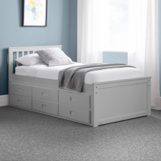 Julian Bowen Maisie Bed With Underbed & Drawers - Dove Grey Julian Bowen Maisie Bed With Underbed & Drawers - Dove Grey