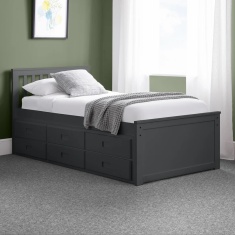 Julian Bowen Maisie Bed With Underbed & Drawers - Anthracite Julian Bowen Maisie Bed With Underbed & Drawers - Anthracite