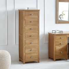 Julian Bowen Mallory 7 Drawer Narrow Chest Julian Bowen Mallory 7 Drawer Narrow Chest
