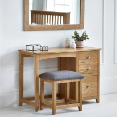 Julian Bowen Mallory Single Dressing Table & Stool Julian Bowen Mallory Single Dressing Table & Stool