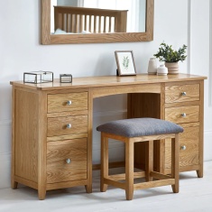 Julian Bowen Mallory Twin Dressing Table & Stool Julian Bowen Mallory Twin Dressing Table & Stool