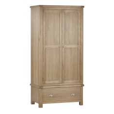 Julian Bowen Memphis 2 Door 1 Drawer Wardrobe - Limed Oak Julian Bowen Memphis 2 Door 1 Drawer Wardrobe - Limed Oak