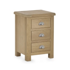 Julian Bowen Memphis 3 Drawer Bedside - Limed Oak Julian Bowen Memphis 3 Drawer Bedside - Limed Oak