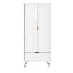 Julian Bowen Murano 2 Door 1 Drawer Wardrobe - Matt White Julian Bowen Murano 2 Door 1 Drawer Wardrobe - Matt White