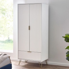 Julian Bowen Murano 2 Door 1 Drawer Wardrobe - Matt White Julian Bowen Murano 2 Door 1 Drawer Wardrobe - Matt White