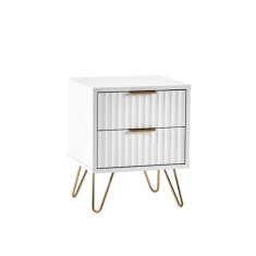 Julian Bowen Murano 2 Drawer Bedside - Matt White Julian Bowen Murano 2 Drawer Bedside - Matt White