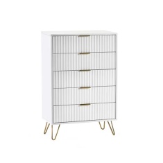 Julian Bowen Murano 5 Drawer Chest - Matt White Julian Bowen Murano 5 Drawer Chest - Matt White