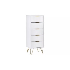 Julian Bowen Murano 5 Drawer Tallboy - Matt White Julian Bowen Murano 5 Drawer Tallboy - Matt White