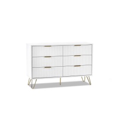 Julian Bowen Murano 6 Drawer Chest - Matt White Julian Bowen Murano 6 Drawer Chest - Matt White