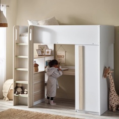 Julian Bowen Ocean Highsleeper Pale Wood & White Julian Bowen Ocean Highsleeper Pale Wood & White