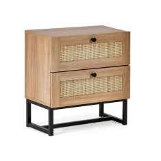 Julian Bowen Padstow 2 Drawer Bedside - Oak Julian Bowen Padstow 2 Drawer Bedside - Oak