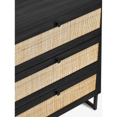 Julian Bowen Padstow 3 Drawer Chest - Black Julian Bowen Padstow 3 Drawer Chest - Black
