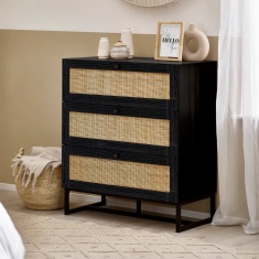 Julian Bowen Padstow 3 Drawer Chest - Black Julian Bowen Padstow 3 Drawer Chest - Black