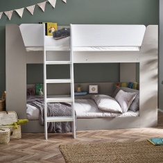 Julian Bowen Parsec Bunk Bed - Taupe & White Julian Bowen Parsec Bunk Bed - Taupe & White