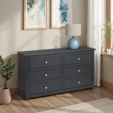 Julian Bowen Radley 6 Drawer Chest - Anthracite Julian Bowen Radley 6 Drawer Chest - Anthracite