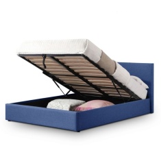 Julian Bowen Rialto Lift Up Storage Bed - Dark Blue Linen Julian Bowen Rialto Lift Up Storage Bed - Dark Blue Linen
