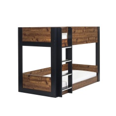 Julian Bowen Solomon Bunk Bed - Rustic & Black Julian Bowen Solomon Bunk Bed - Rustic & Black