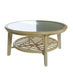 Daro Dingley 80cm Glass Top Round Coffee Table