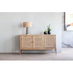 Daro Lymington 3 Door French Cane Sideboard Daro Lymington 3 Door French Cane Sideboard