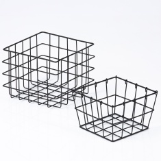 Esselle Addiscombe Set of 2 Square Nested Baskets - Black