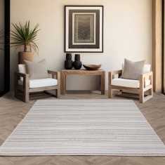 Asiatic Camber Stripe Modern Textured Rug - Sand