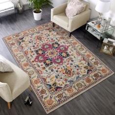 Asiatic Nova NV24 Persian Rug - White Multi