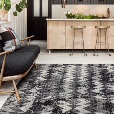 Asiatic Nova NV28 Chevron Geometric Rug - Black