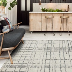 Asiatic Nova NV31 Grid Geometric Rug - Grey